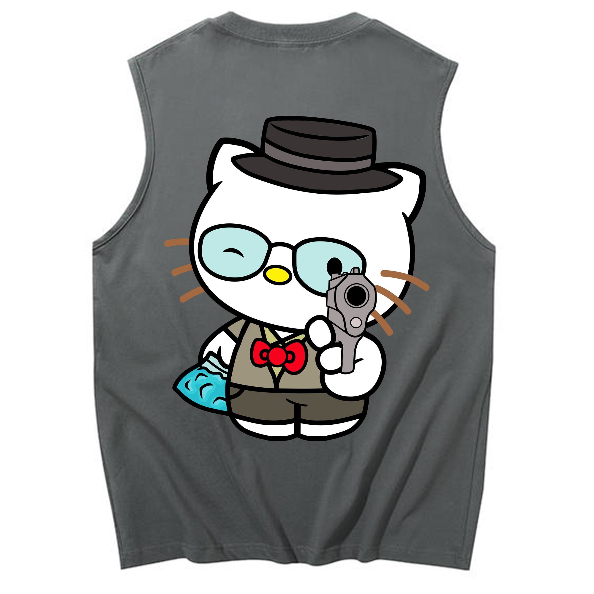 （画像用） Hello Kitty ハローキティ コットン100％タンクトップ（背面プリント）